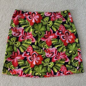 Floral Green and Pink Women's Skirt